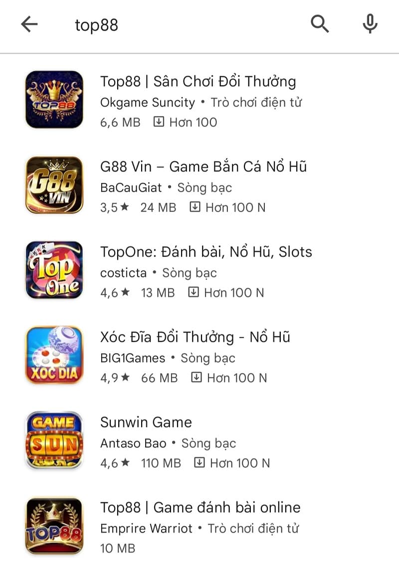 Top 88 lừa đảo