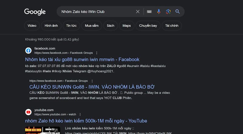 nhóm Zalo kéo iWin Club